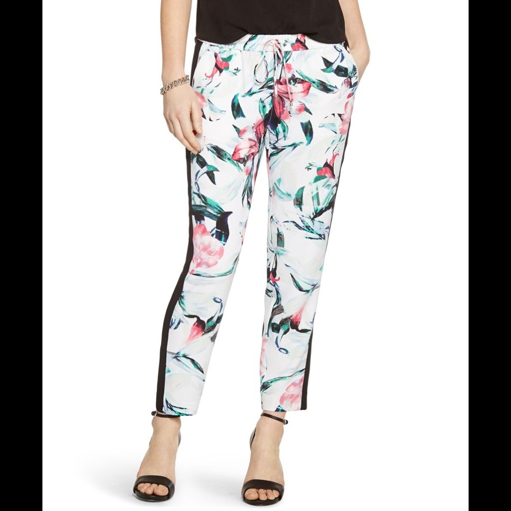 White House BM Floral Harem Pants Size XL